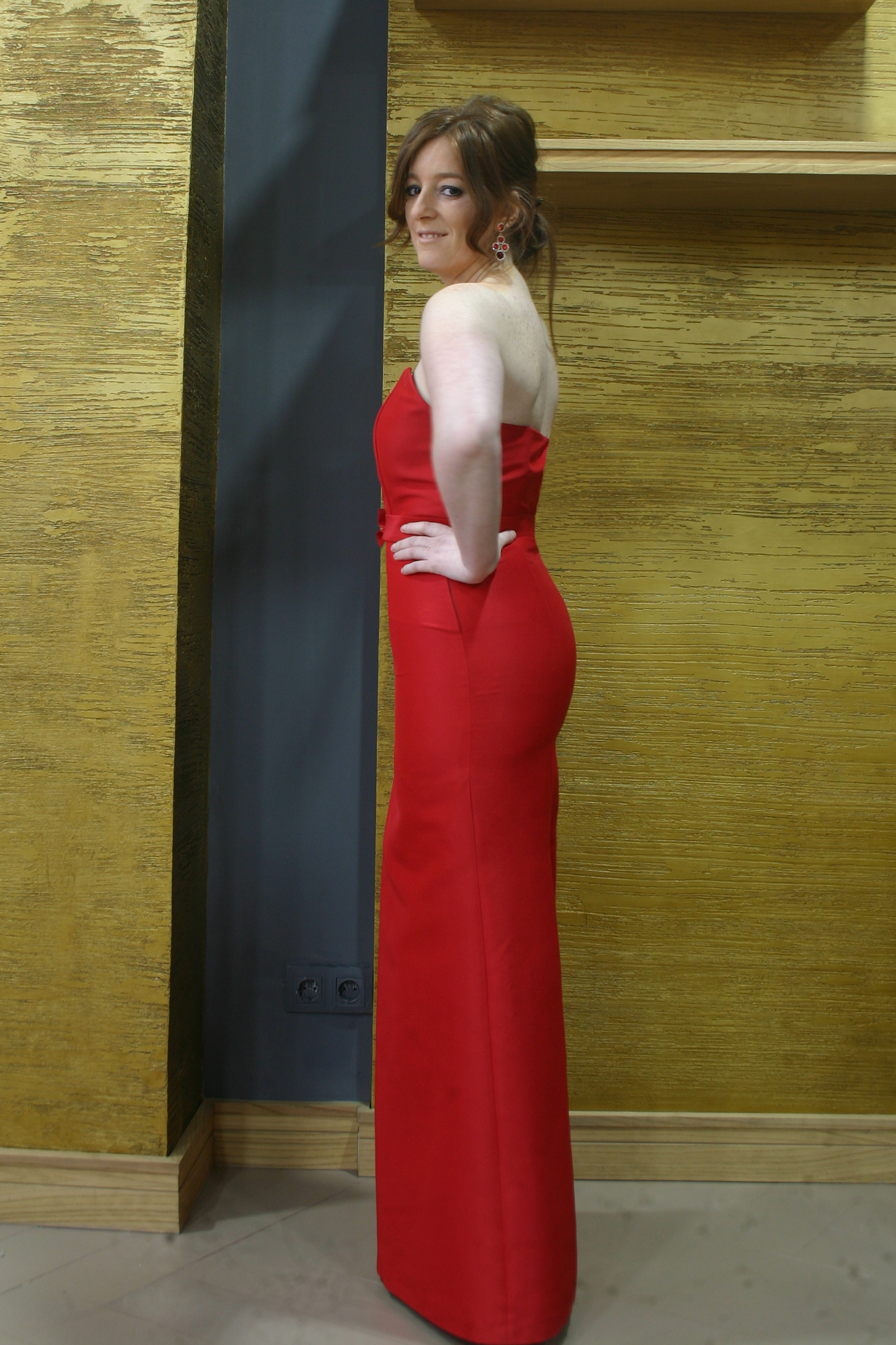 vestido de lado rojo soleia